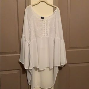 TORRID WHITE SHEER 3X SHIRT